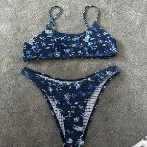 Blue Floral Bikini